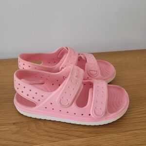 Native Pink Kids Charley Sandals Waterproof Size 12 Girl Shoes Velcro Strap